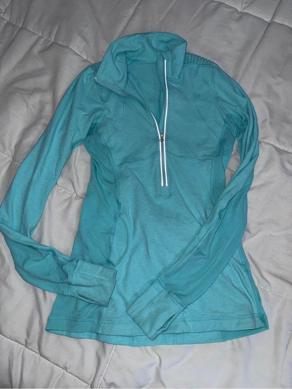 LuluLemon Aqua Quarter-Zip Active Top